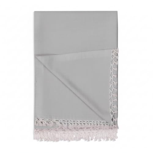 Image of Bhagalpuri Soft Dull Cotton Single Chadar | Single Thread Lightweight Odhne Wali Chadar | Top Sheet for Sleeping Summer (Grey)