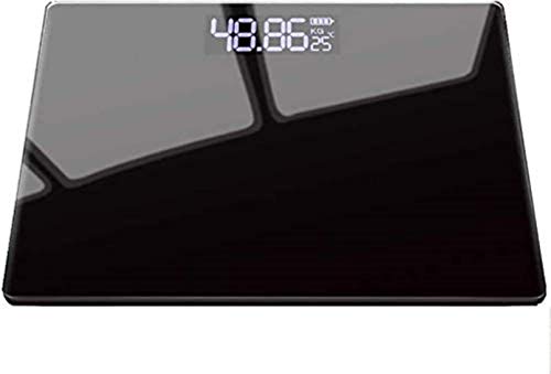 Digitale Küchenwaage, quadratische Digitale Personenwaage mit Thermometer Waage mit Hintergrundbeleuchtung-B, Farbe: C.