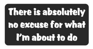 3pcs There Is Absolutely No Excuse for What I'm About to Do Funny Hard Hat/Helmet Vinyl Decal Sticker