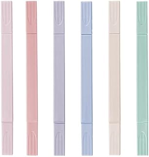 Highlighters, Dual Tip Highlighter with Mild Assorted Colours, Aesthetic Cute Pastel Highlighters Pens, No Bleed Dry Fast, for Bullet Journal, Bible, Notes, School Supplies (Youth)