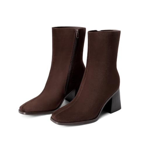 Dream Pairs DREAM PAIRS Women's Square Toe Ankle Boots