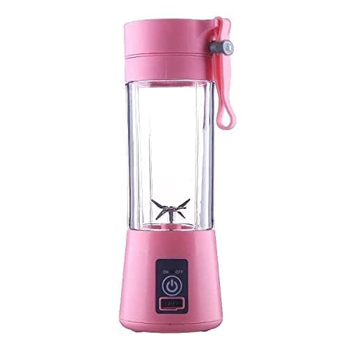 Electric USB Juice Maker with blades Juicer Bottle Blender Grinder Mixer (Pink)-image-39