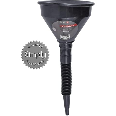 Simply Tools FUN145 145mm*390mm Flexible Funnel with Detachable Extension for Rapid pouring of Liquids and Finely Grounded Solids Cover