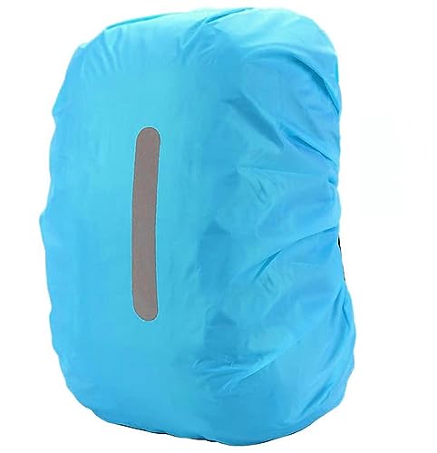 PINEPAN Funda impermeable para mochila escolar, reflectante, banda elástica, color azul, 20 L