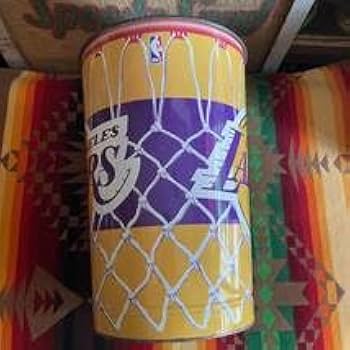 貴重！NBAアメリカヴィンテージ　ロサンゼルスレイカーズLakersゴミ箱USA 貴重！NBAアメリカヴィンテージ ロサンゼルスレイカーズLakers