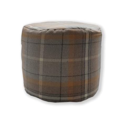 Kosiproducts Faux Wool Beanbag Ottoman Round Circle Footstool Pouf Chair Pouffe soft luxury Polyester Cover