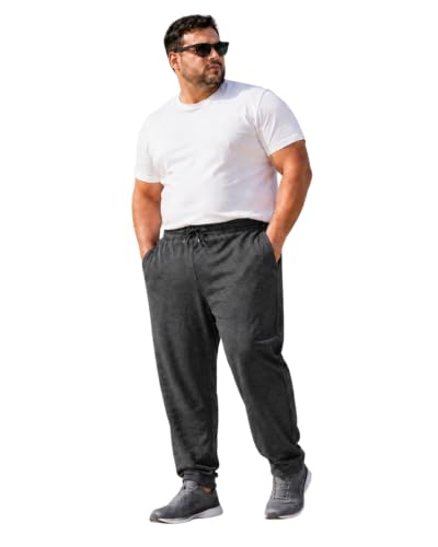 Image of KART BLACK Plus Size Track Pants for Men | Plain Track Pant | Casual Fit Comfortable Track Pant (Pack of 1)