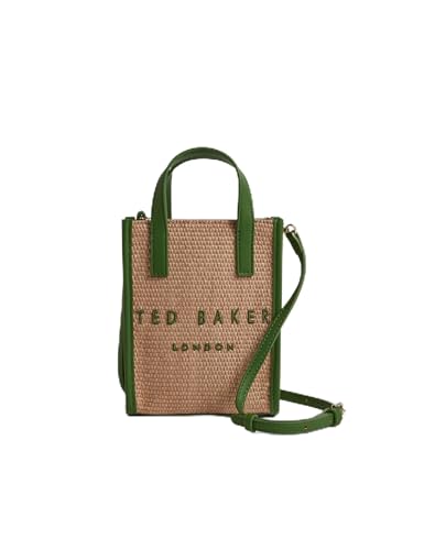 Ted Baker Women's S284048GREENO/S Faux Raffia Mini Icon Bag, Green