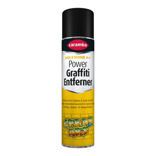 Caramba Power Graffiti Entferner Beseitigt Sprühfarbe Filzstift und Lack Abbeizer für Beton Glas Metall und Kunststoff Materialschonend 400 ml
