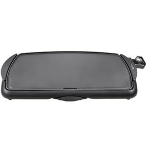 bella Electric Griddle, Ceramic Titanium Non-Stick Coating, Large Submersible Cooking Surface and Removable Fat Drip Tray, Adjustable Temperature, PTFE and PFOA Free, 27cm x 51cm, Black