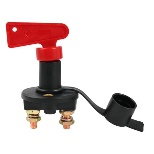 12V Interrupteur de Déconnexion de Batterie, Coupe Circuit, Isolateur de Batterie avec Clés pour Bateau, Voiture, Capacité Max 200A, Interrupteur de Coupure de Puissance pour Sécurité Électrique