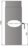 rauchrohr drosselklappe vorschrift Farbe: schwarz Stahl 2 mm LANZZAS Rauchrohr Ofenrohr Kaminrohr Verlängerung 1000 mm mit Drosselklappe Ø 130 mm schwarz