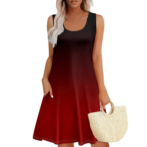 Summer Dresses for Women 2025 Casual U Neck Sleeveless Sundresses...