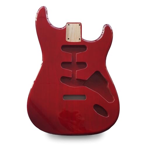 MINHTOANBV Guitar Body SSS for Transparent Red 2 Piece Alder