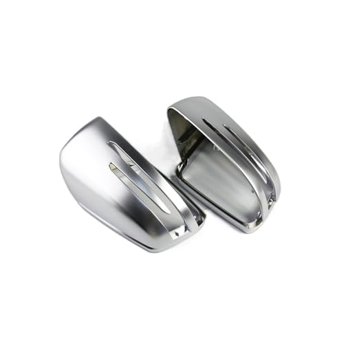 Housses de rétroviseurs latéraux de voiture argent mat - Coque de rétroviseur Mercedes W212 W176