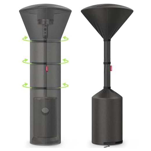 QH.HOME [2025 Upgraded Tear-Resistant Fabric] Patio Heater Covers, with Exclusive Windproof Design and Robust YKK Zippers, Resistant to all Types of Weather, 89"H x 33"D x 19"W, Black
