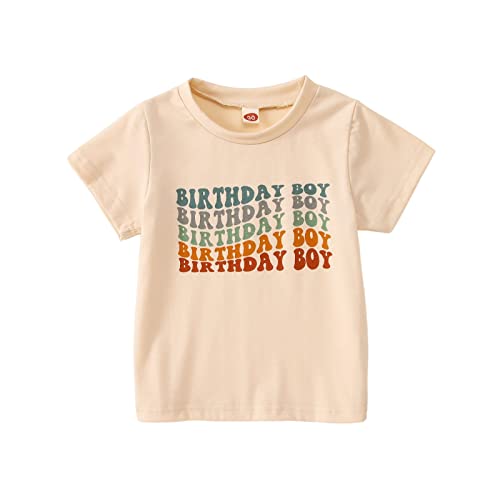 Ritatte Birthday Boy Shirt Toddler Boys Birthday Outfit 1st 2nd 3rd 4th 5th Gift Short Sleeve Party T-Shirt