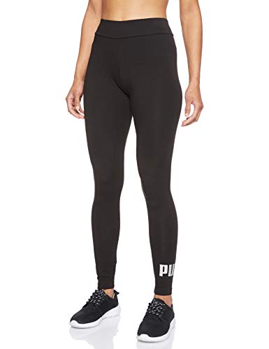 PUMA Essentials Logo W Legging Deportivo de Talle Alto, Mujer, Negro (Cotton Black/Silver Metallic), S