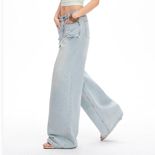 Jean large patchwork femme style décontracté chic et confortable - 7