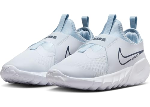 Nike Flex Runner 2 Big Kids' Road Running Shoes (DJ6038-010, Football Grey/Light Armory Blue/White) Size 4.5 6