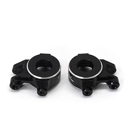Manguetas de dirección TREAL de aluminio 7075 CNC negro para coche crawler TRX4M a escala 1/18