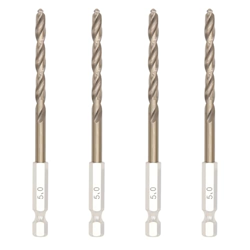 FiLwW 六角軸鉄工ドリル 4本組 5.0mm M35高速鋼ドリルビット DIY 電動工具 穴あけ 締付工具 金属 木材 プラスチック 穴開け FiLwW 六角軸鉄工ドリル 4本組 5.0mm M35高速鋼ドリルビット DIY 電動工具 穴あけ 締付工具 金属 木材 プラスチック 穴開け