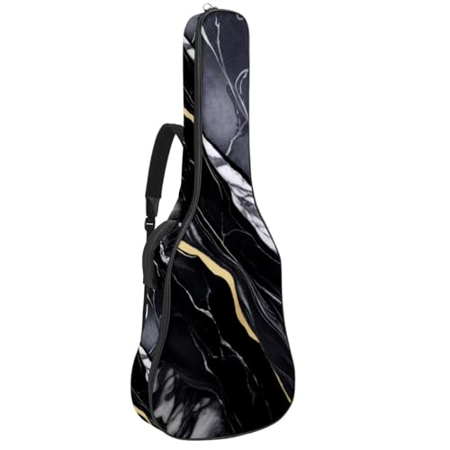 Housse guitare acoustique 40-42 pouces imperméable et rembourrée avec motif marbre