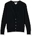 Amazon Essentials Women's Lightweight Vee Cardigan Sweater (Available in Plus Size), Black, Large