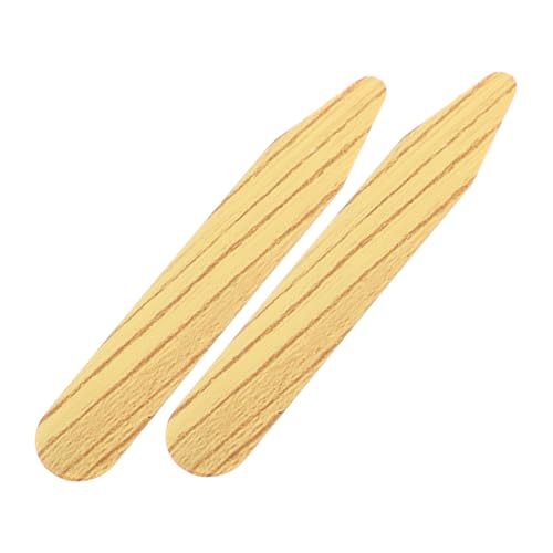 SHERCHPRY 1 Pair Plastic Shirt Collar Holder Collar Stiffening Strips For Men Wood Grain Collar Stays Shirt Collar Stabilizers For Formal And Casual Occasions