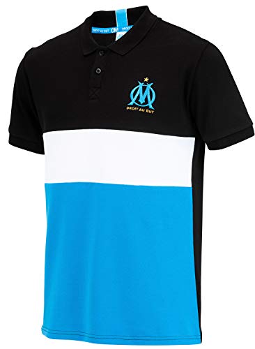 Polo OM Olympique de Marseille haut textile de football coupe droite homme