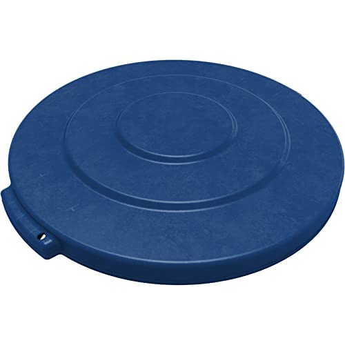 Image of SPARTA Bronco Lid for 10 Gal. Trash Can, Durable, Food-Safe, NSF and HACCP-Compliant, Lid for Commercial Use (Container Sold Separately - Fits Bronco Only), Polyethylene, 10 Gallon, Blue (Pack of 6)