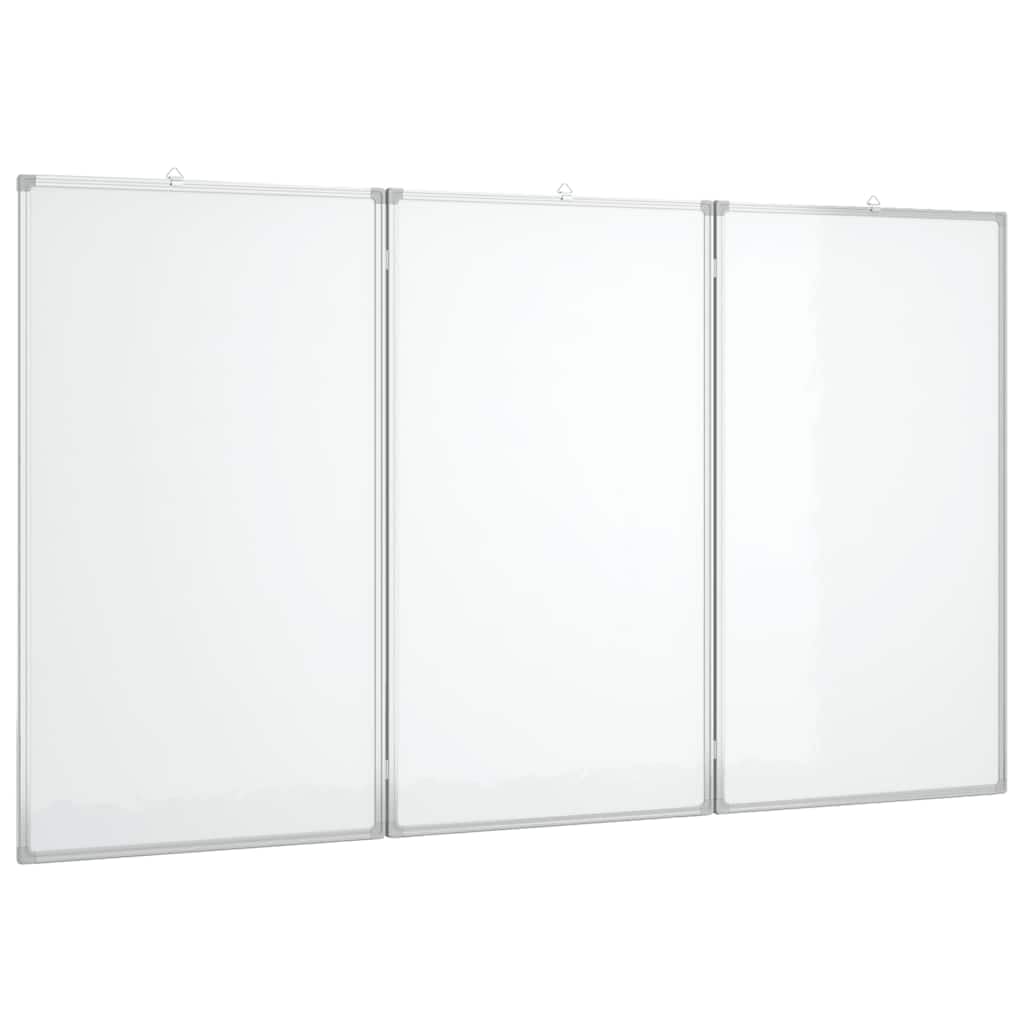 vidaXL Magnetic Whiteboard Foldable, Dry Erase White Board for Wall, Writing Board for Home Office and School, Writing Board for Notice, Aluminium