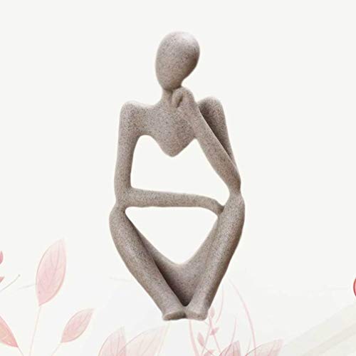 BESPORTBLE Estátua do Pensador Abstrato Figura Humana Escultura Ornamento Moderno de Mesa para Decor