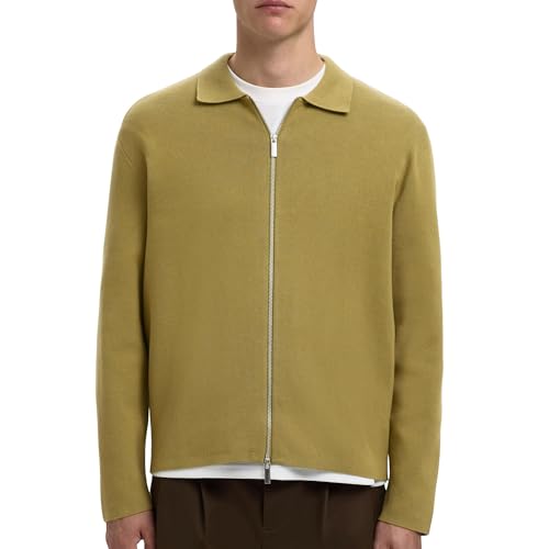 Selected Chaqueta Tipo cárdigan de Punto Ligero con Cierre Completo Hombre