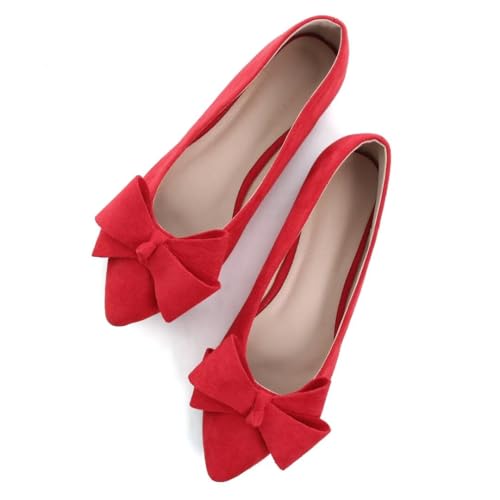 Image of TN TANGNEST Flats Shoes Women Comfort Casual Loafers | Classic Pointed Toe Bowknot Flats Cute Slip On Flats, Wear to Work Travel Walk