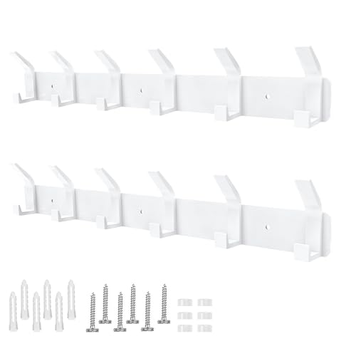 Galerie SV Kleiderhaken Wand, 2 Stück Garderobenhaken mit 6...