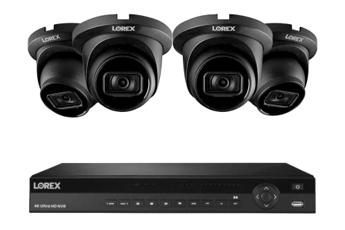 Image of Lorex Nocturnal 3 4K 16-Channel 4TB Wired NVR System with Smart IP Dome Cameras with 30FPS Recording and Listen-in Audio - (4 Cam /Black)
