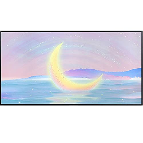 Peinture diamant lune géante pour illuminer le mur de votre salon