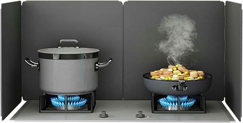 Genérico Protector antisalpicaduras de Grasa de Acero Inoxidable - Antiadherente, Plegable de 3 Lados - Protector de Aceite para Cocina para una Limpieza fácil y Segura