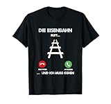 Die Eisenbahn nennt Modelleisenbahn Lokomotive Modelleisenbahn T-Shirt