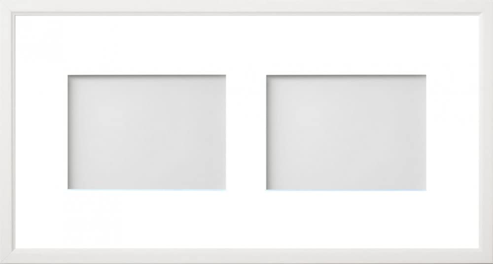 Frame Company Drayton Multi Aperture Photo Frame, White, 20x10 for 7x5 inch (x2)