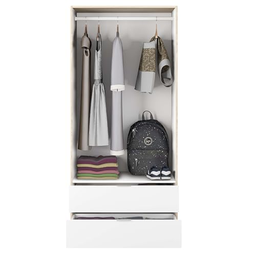 Variante de Habitdesign armarios baratos Blanco Artik y Roble Canadian 81×180×52 cm