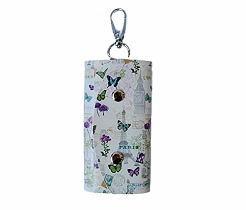 GUTELINES Llavero de piel sintética auténtica compacta Cover