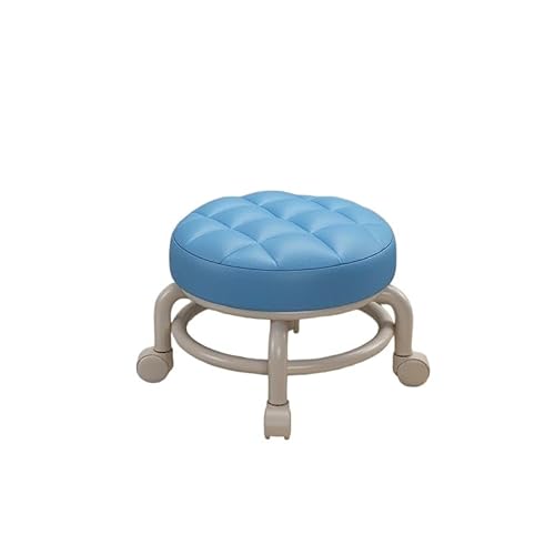 ローローリングスツール 怠惰な家事スツール ロースツール キャスター付き椅子 子供用スツール 丸型360°回転スツール イス 丸椅子 バススツール ワーキングチェア 作業用スツール 低い 低床椅子 ローリングスツールチェア リビングルームスツール 防