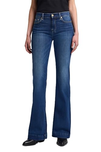 7 For All Mankind womens for All Mankind Dojo Flare Wide Leg Jeans, Denim, 27W x 34L US