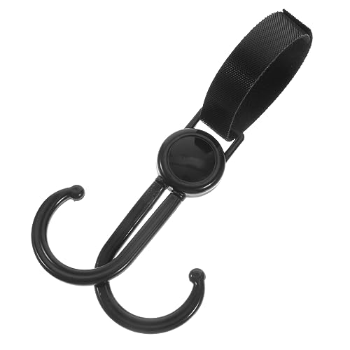 Toyvian Double Hook Hanging Bag Stroller Accessory for Bike Cart Wheelchair Easy to Attach Remove Hooks