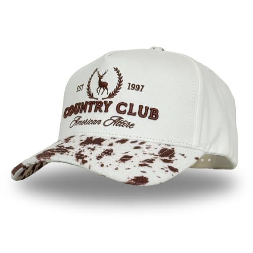 Image of Vintage Western Trucker Hat | Men & Women | Country Cute Caps for Cowgirls Cowboys | Camo Denim Embroidered Cotton | Snapback