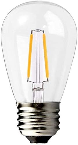 Amabana LED Filament Bulb Replacement Vintage Edison Bulbs E27 2W Incandescent BRTLX S14 LED Incandescent Equivalent for Outdoor String Lights Replacement Bulb Pack of 3