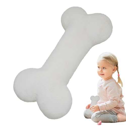 Knochen-Dekokissen aus Plüsch – Knochenplüsch-Überwurfkissen, weiches langes Dekokissen für Wohnzimmer, Schlafzimmer
