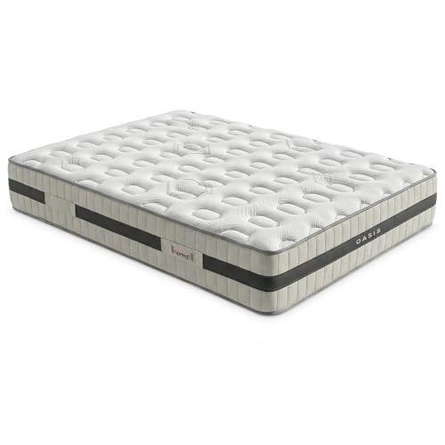 Duérmete Online - Colchón Viscoelástico Oasis | Muelles Ensacados | Confort Óptimo y Excelente Adaptabilidad | Altura 28 cm | Firmeza Intermedia | Antiácaros, Antibacteriano e Hipoalergénico 150 x 190